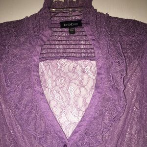 bebe Tops - Sheer lace top bebe Tops - Sheer lace top